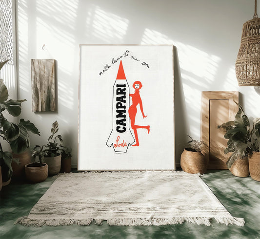 Campari Soda Space Age Poster: Vintage Italian Advertising Art