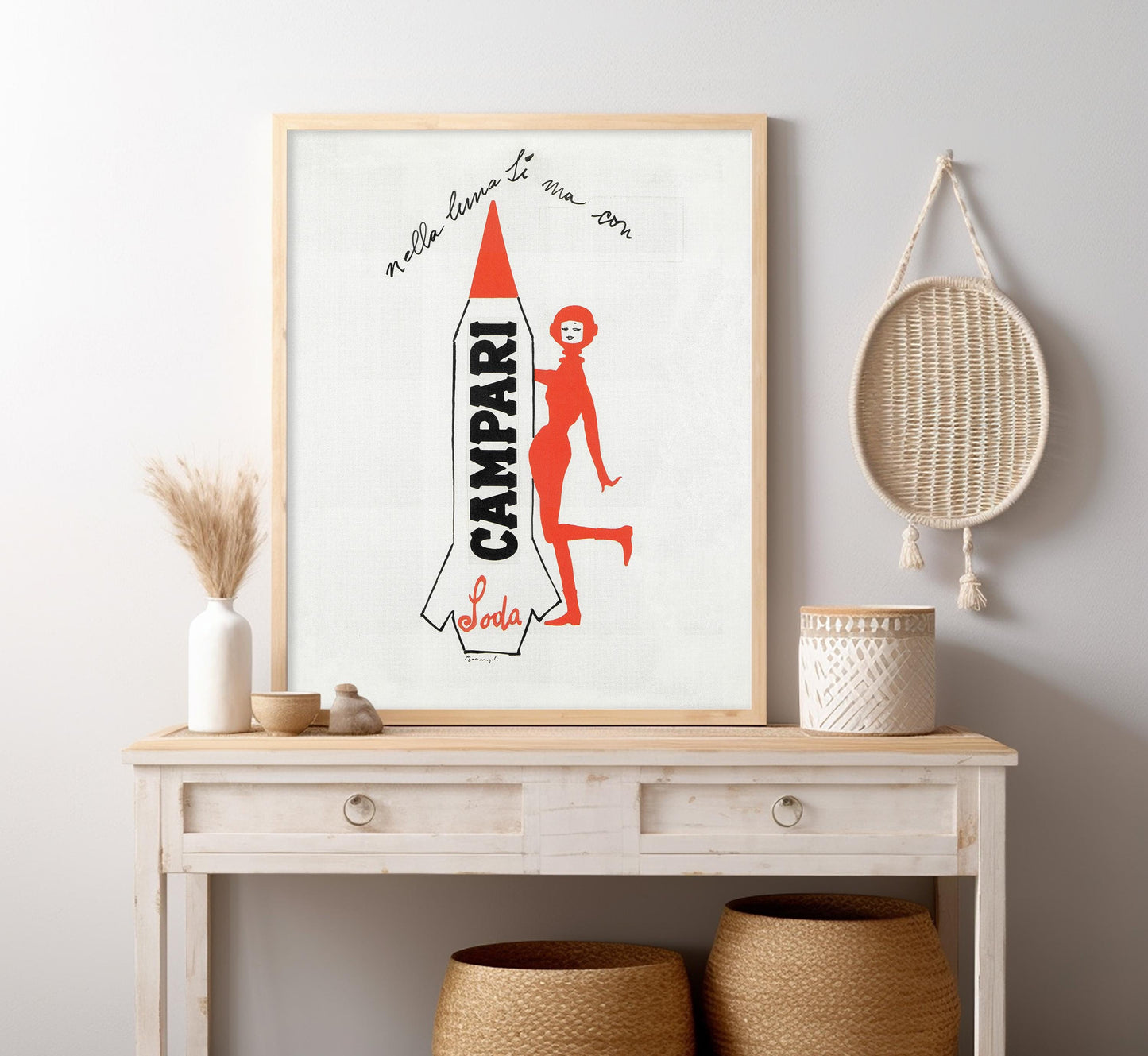 Campari Soda Space Age Poster: Vintage Italian Advertising Art