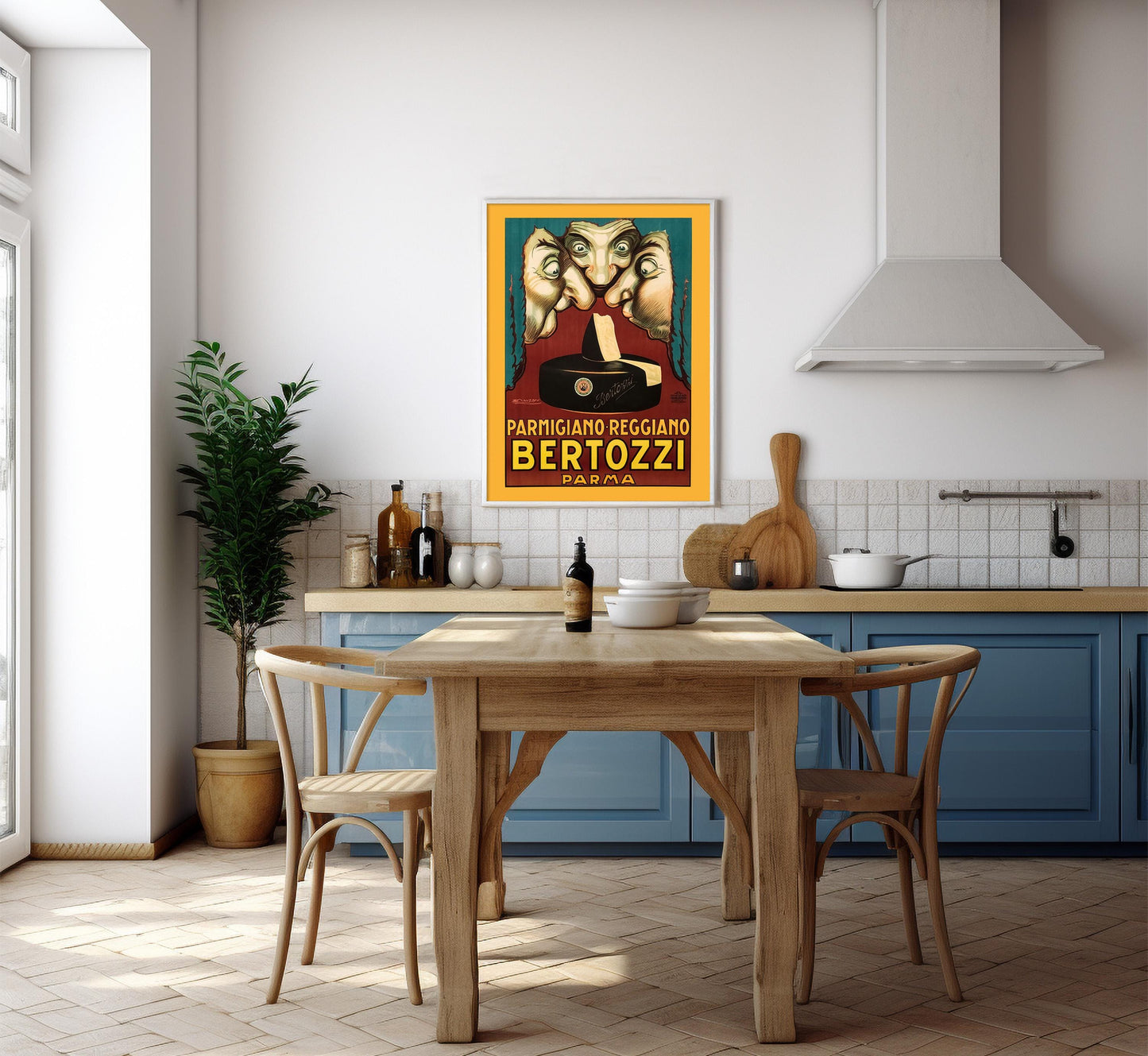 Vintage Parmigiano Poster by Achille Mauzan: 1920s Italian Cheese Ad