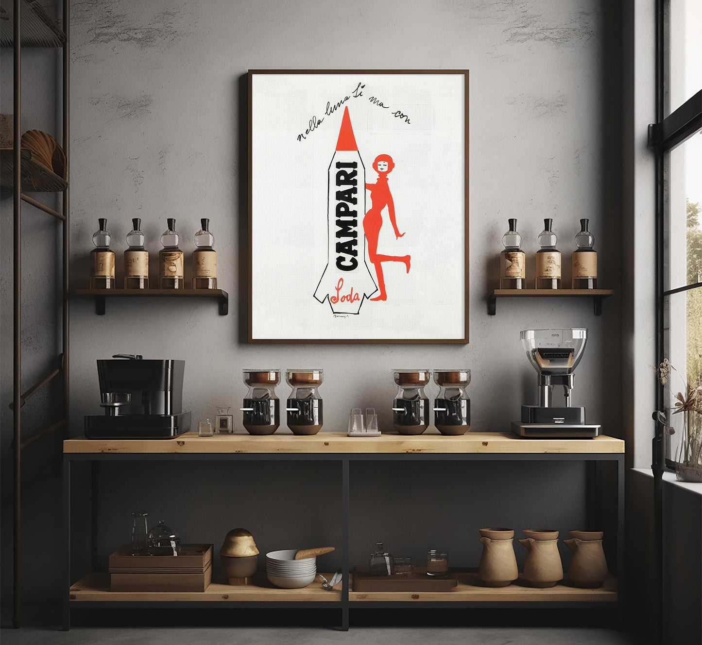 Campari Soda Space Age Poster: Vintage Italian Advertising Art