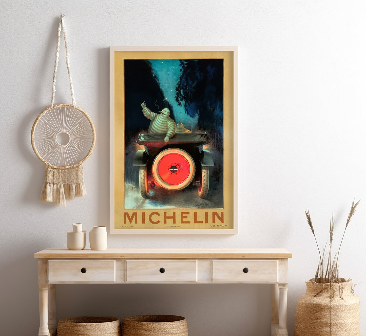 Michelin Man Poster: Italian Vintage Automotive Art Print