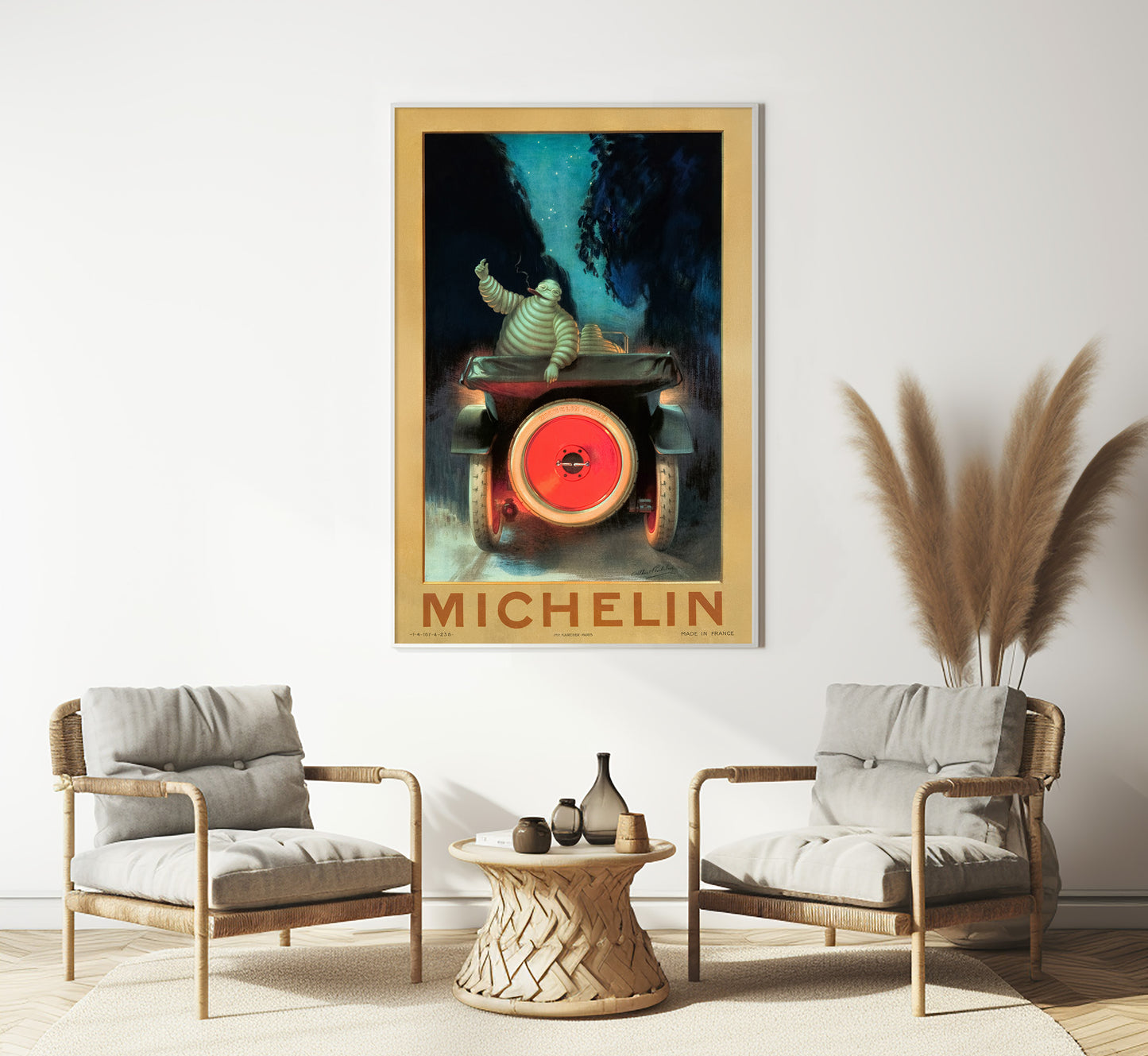 Michelin Man Poster: Italian Vintage Automotive Art Print