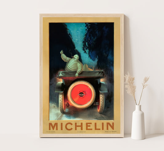 Michelin Man Poster: Italian Vintage Automotive Art Print