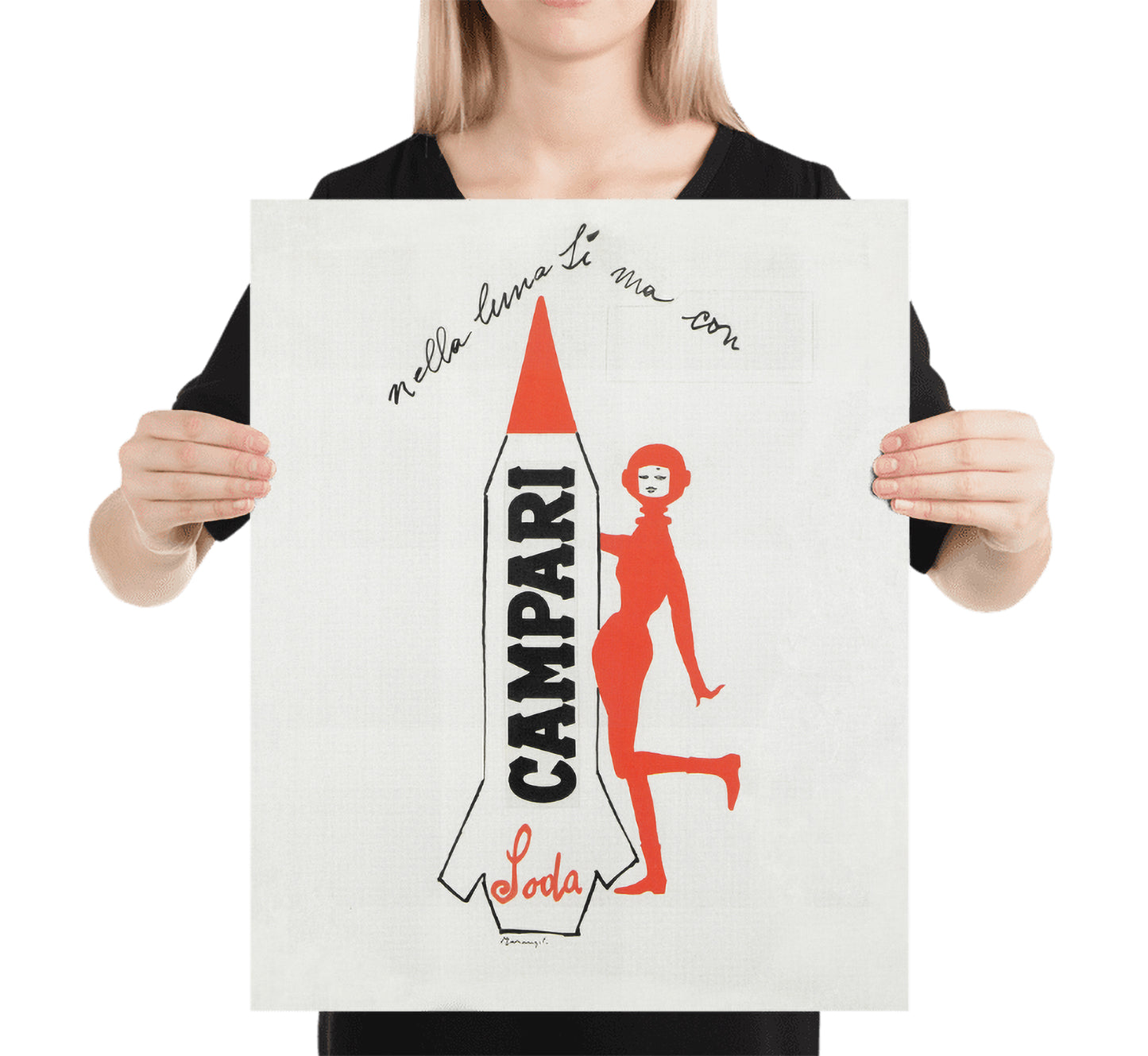 Campari Soda Space Age Poster: Vintage Italian Advertising Art