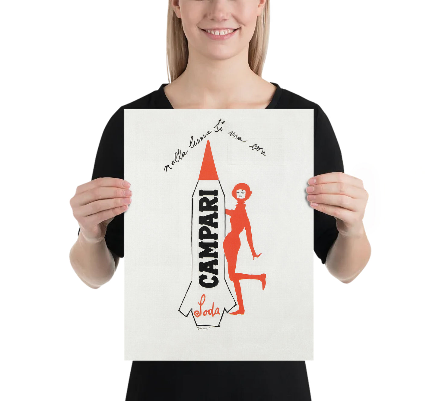 Campari Soda Space Age Poster: Vintage Italian Advertising Art