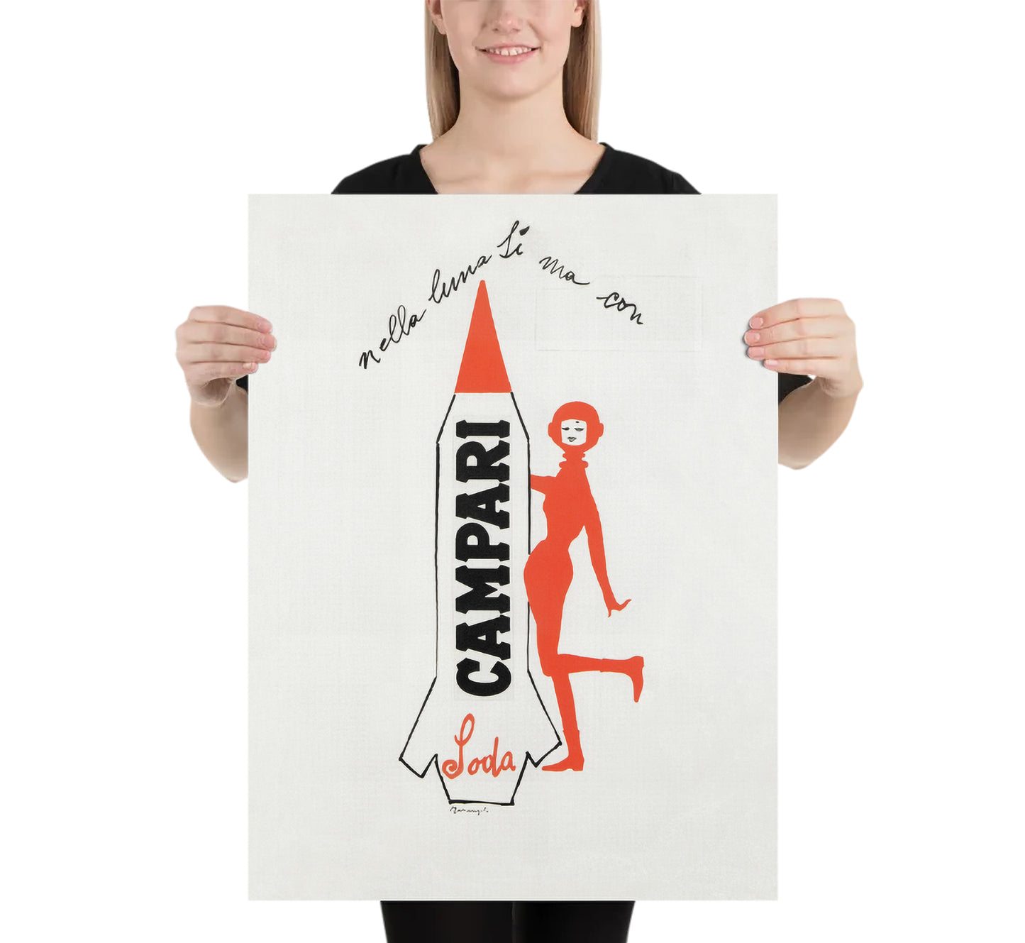 Campari Soda Space Age Poster: Vintage Italian Advertising Art
