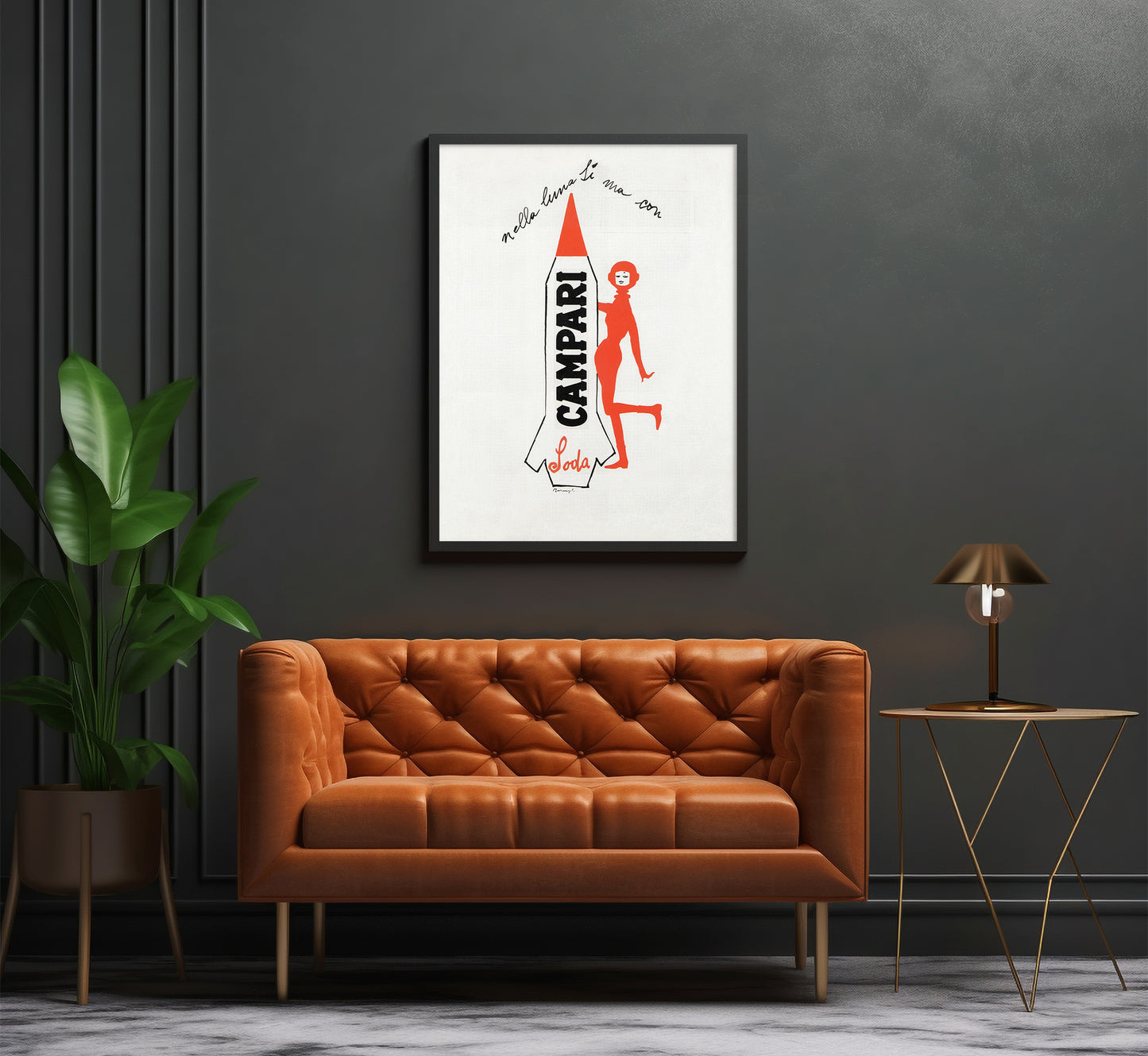 Campari Soda Space Age Poster: Vintage Italian Advertising Art