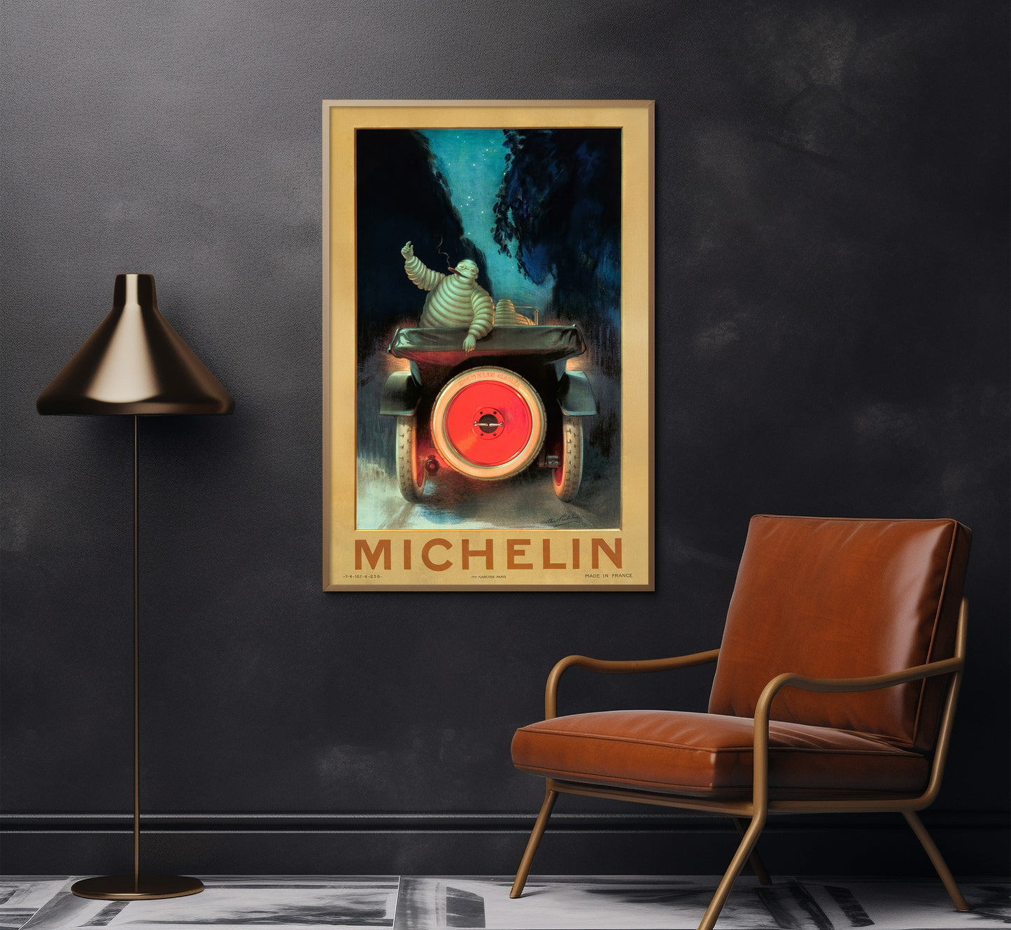 Michelin Man Poster: Italian Vintage Automotive Art Print