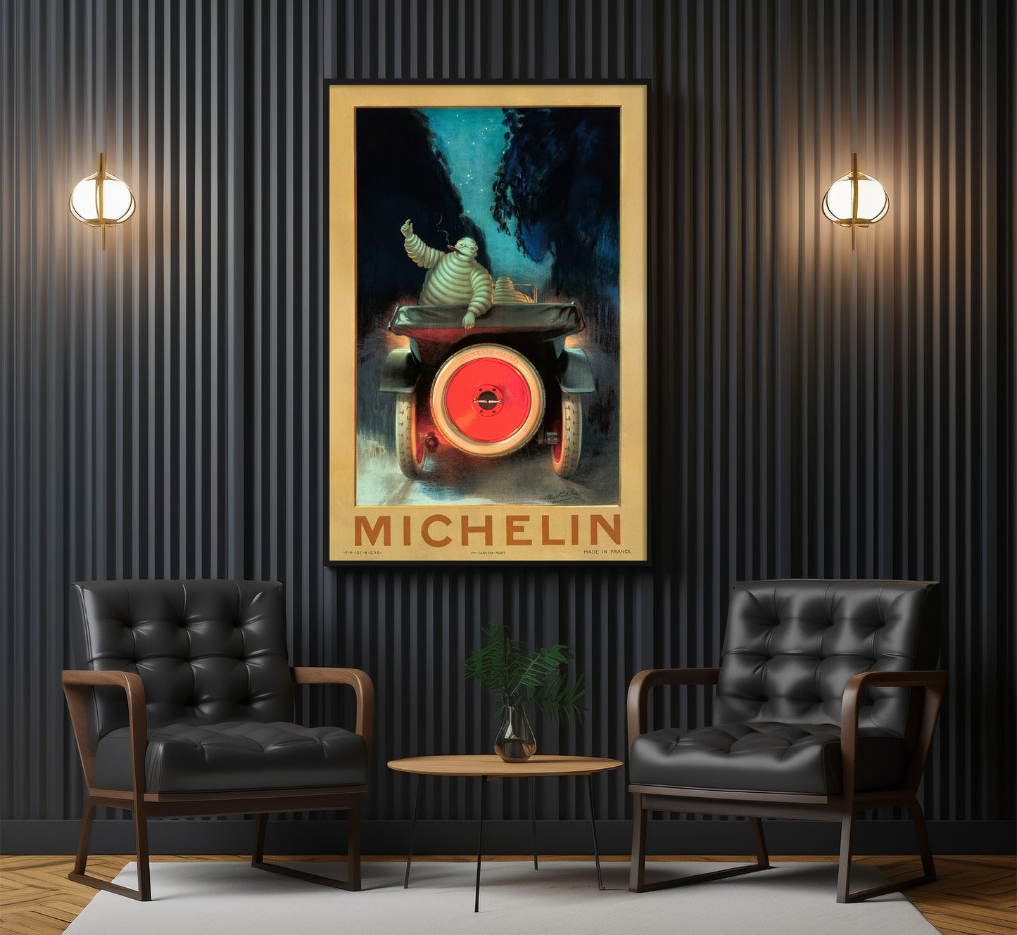 Michelin Man Poster: Italian Vintage Automotive Art Print