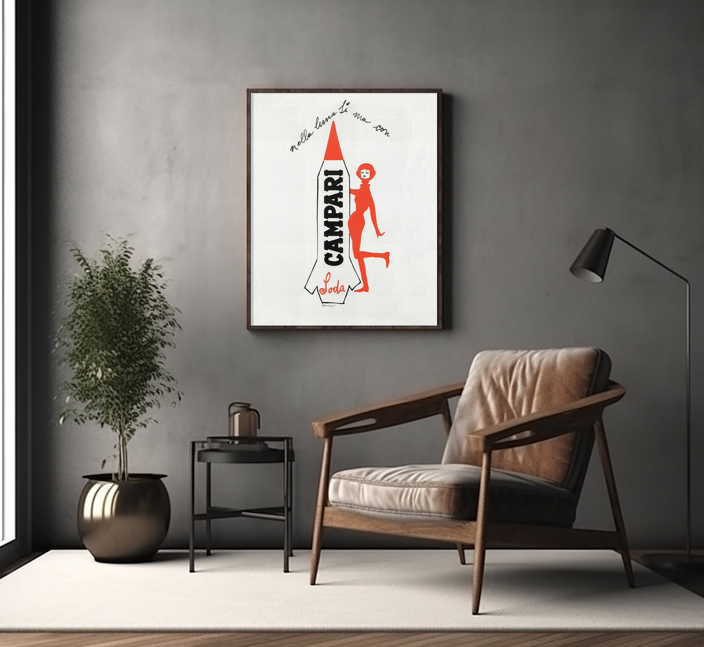 Campari Soda Space Age Poster: Vintage Italian Advertising Art