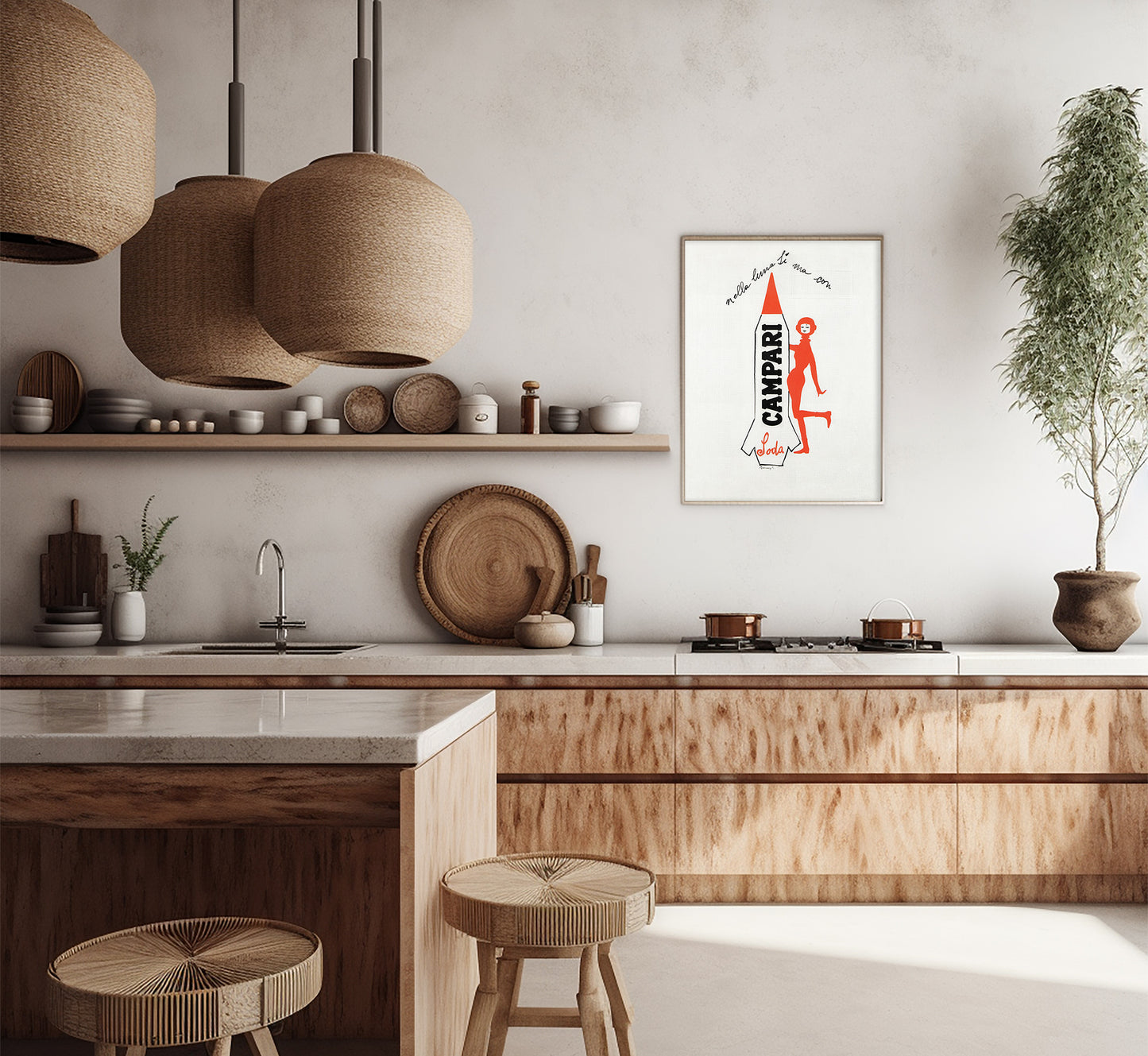 Campari Soda Space Age Poster: Vintage Italian Advertising Art