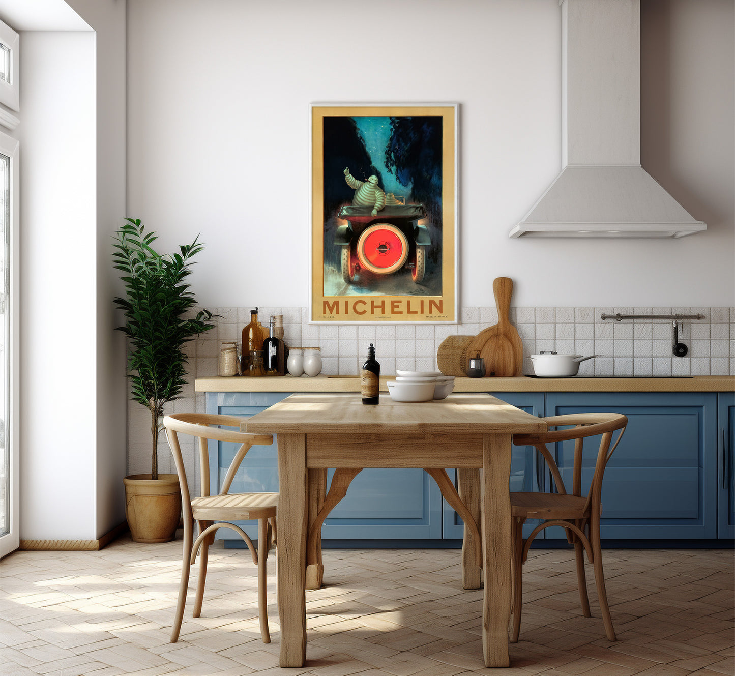 Michelin Man Poster: Italian Vintage Automotive Art Print