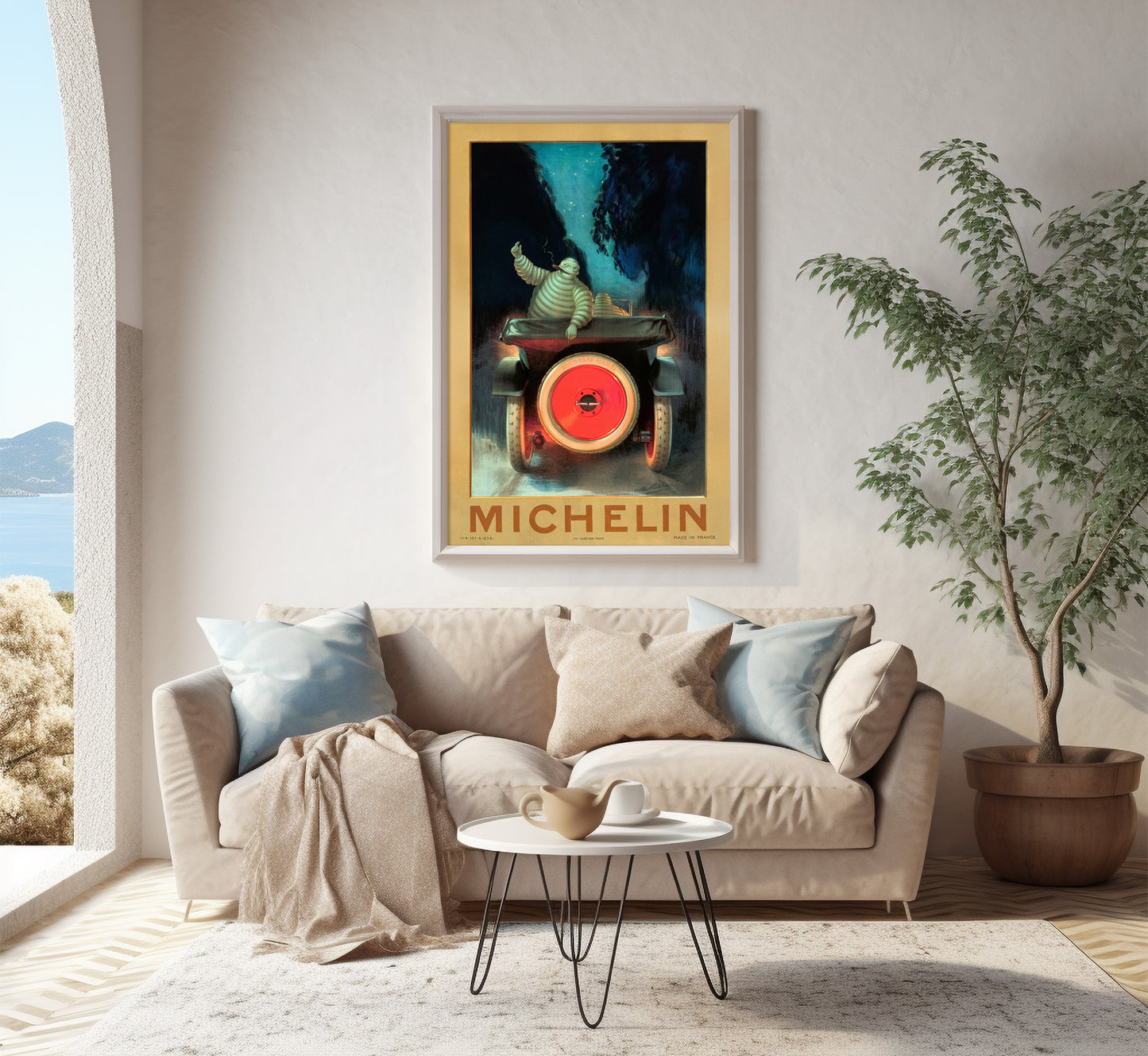 Michelin Man Poster: Italian Vintage Automotive Art Print