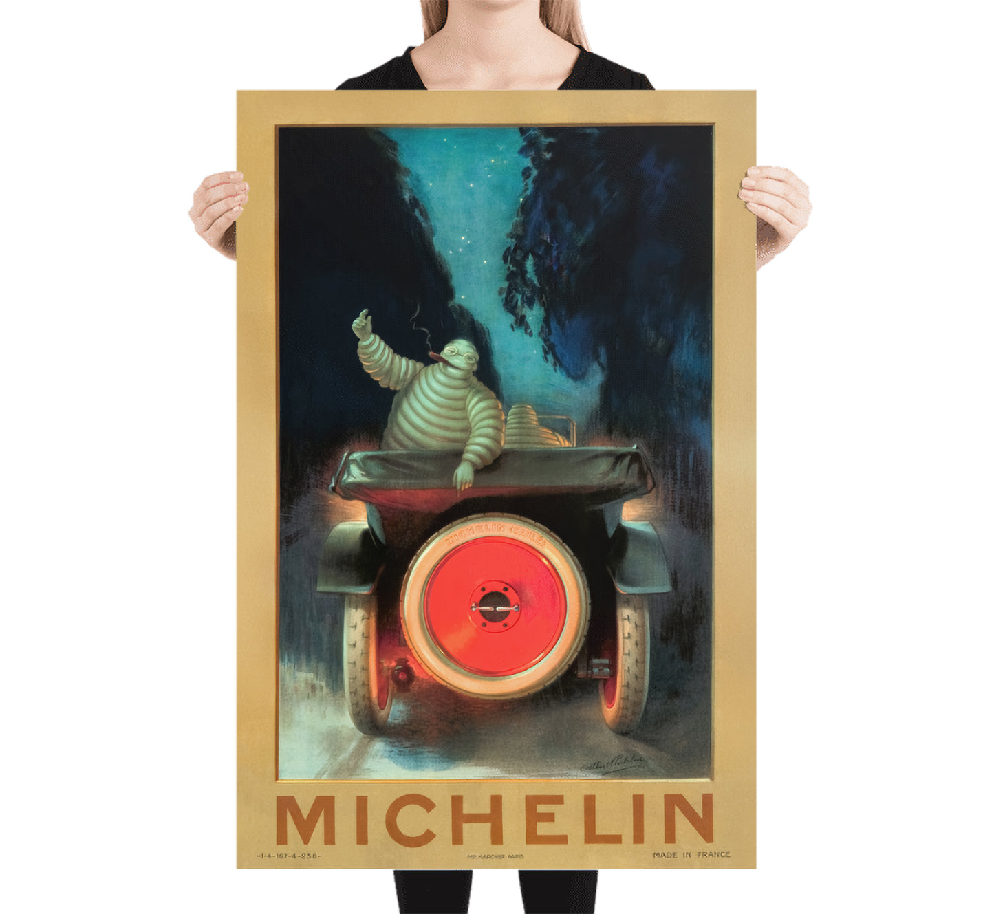 Michelin Man Poster: Italian Vintage Automotive Art Print