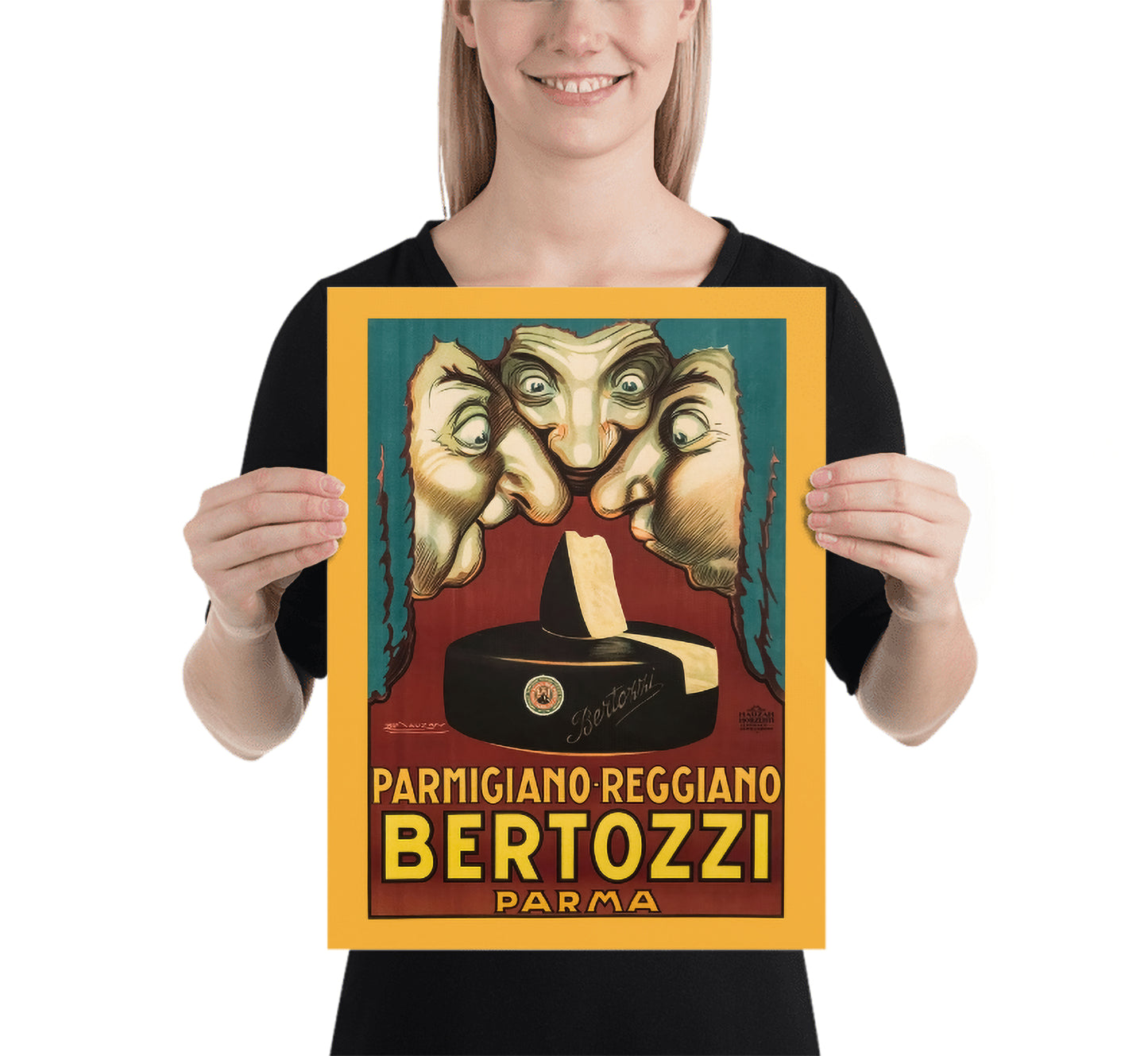 Vintage Parmigiano Poster by Achille Mauzan: 1920s Italian Cheese Ad