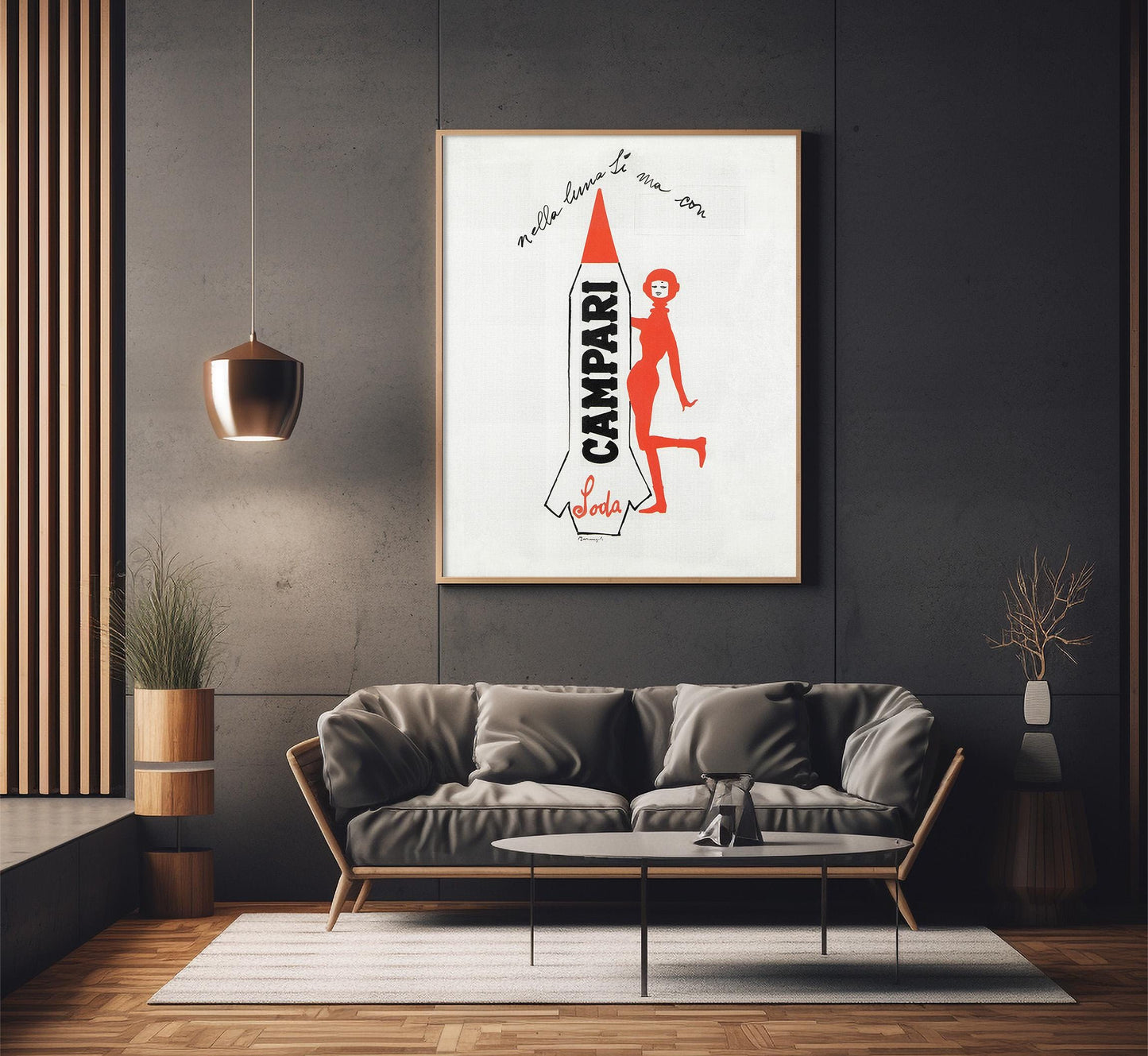 Campari Soda Space Age Poster: Vintage Italian Advertising Art