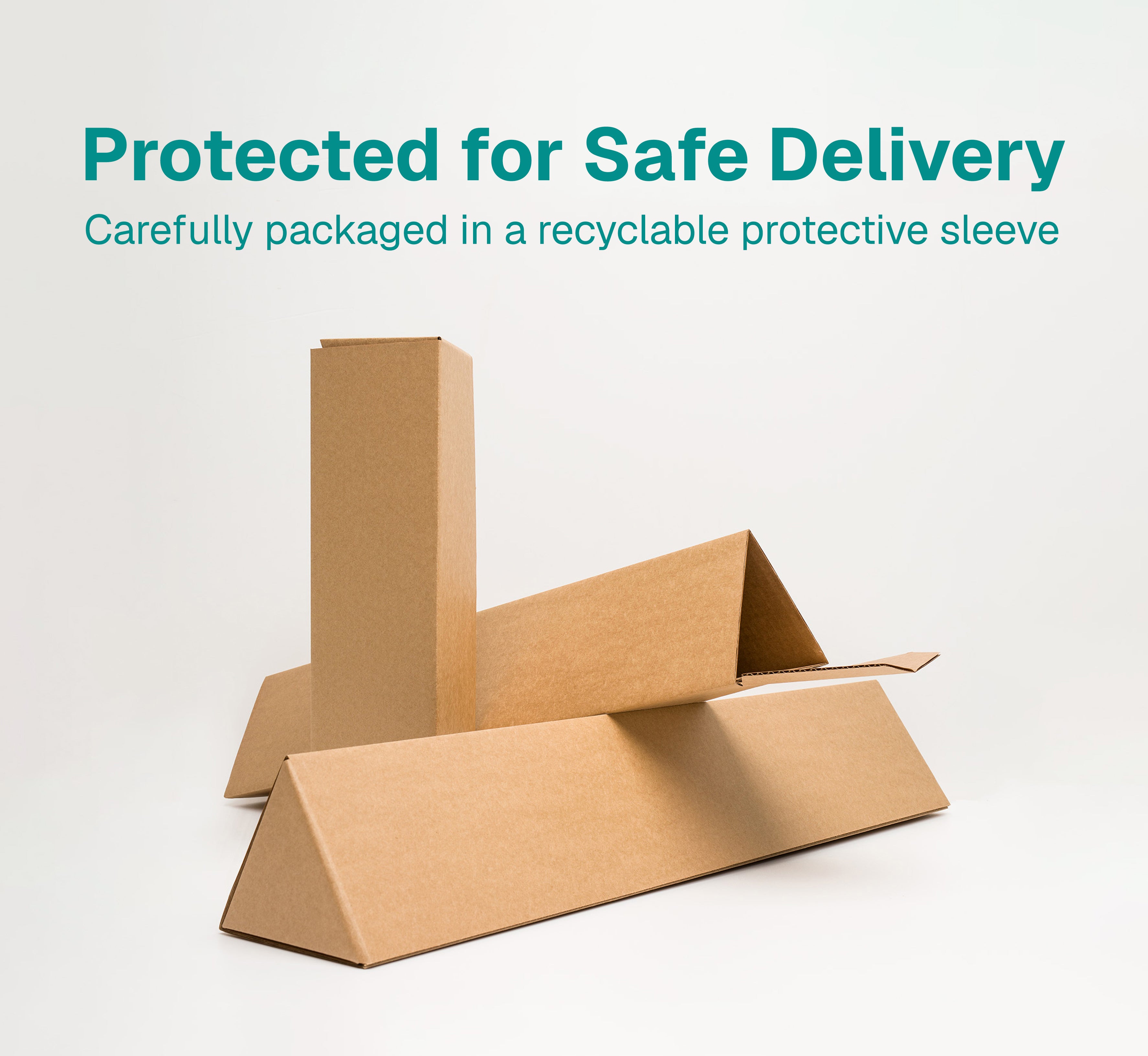 Premium archival posters are carefully packaged in recyclable protective sleeves and durable shipping tubes for safe worldwide delivery.