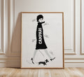 The Campari Woman & Dachshund vintage poster by Franz Marangolo, 1960s